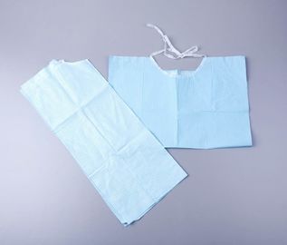 Disposable Waterproof Dental Apron Tie On Shape With 2 Ply Paper + 1 Ply PE Film
