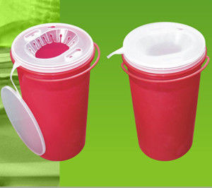 Conteneurs rouges jetables pour objets tranchants résistants aux perforations et aux chocs