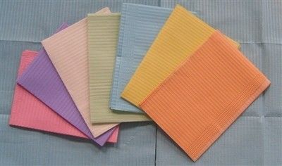 Dental Clinic Paper Aprons Disposable Bib 13"X18" Single Use Multi Color Available