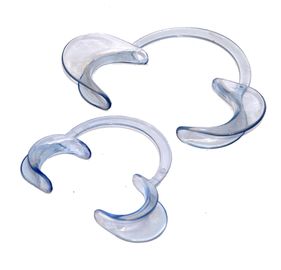 Dentiste en plastique clair blanchissant les joues Rétracteur ouvre-bouche type C