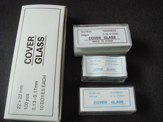 Glass Medical Laboratory Supplies Microscope Slide Cover Glass 12X12~24X60mm