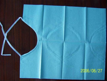 Disposable Waterproof Dental Apron Tie On Shape With 2 Ply Paper + 1 Ply PE Film